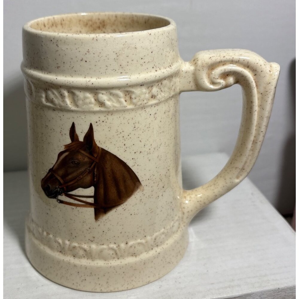 Ceramic Stein Horses Lot of 3 Handcrafted By Fossil Craft Canada - Picture 6 of 12